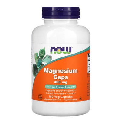 NOW Magnesium Caps 400 mg 180 капсул NOW-1283 фото