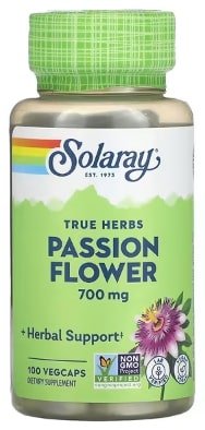 Solaray True Herbs Passion Flower 700 mg 100 рослинних капсул SOR-01430 фото