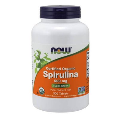 NOW Spirulina 500 mg 500 табл 01142 фото
