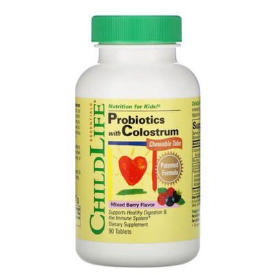 ChildLife Probiotics with Colostrum 92 жувальних таблеток CDL-11100 фото