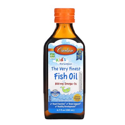 Carlson Kid's Norwegian Fish Oil 200 ml, Лимон CAR-1653 фото