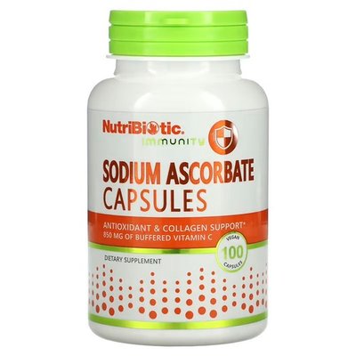 NutriBiotic Sodium Ascorbate 100 капсул NBC-00460 фото