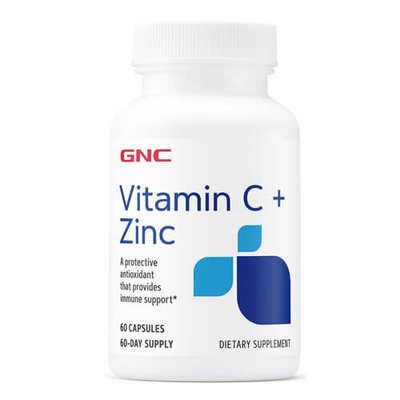 GNC Vitamin C 500mg + Zinc 60 капс 1179 фото