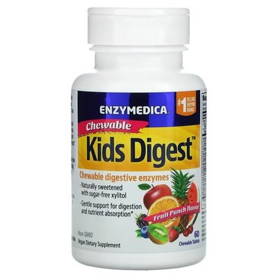 Enzymedica Kids Digestive Enzymes 60 жувальних таблеток ENZ-11010 фото