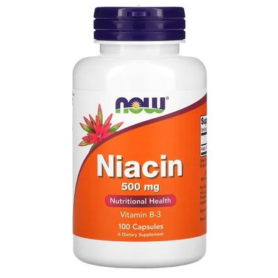 NOW Niacin 500 mg 100 капсул NOW-00481 фото