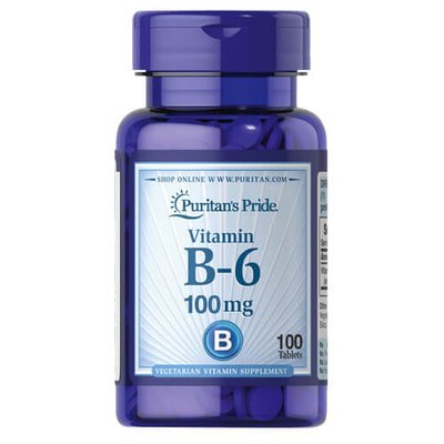 Puritan's Pride Vitamin B-6 100 mg 100 таб 0650 фото