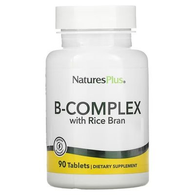 NaturesPlus B-Complex with Rice Bran 90 таблеток NAP-01480 фото