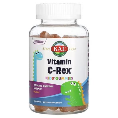 KAL Vitamin C-Rex Kids' 60 жувальних цукерок CAL-97355 фото