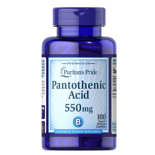 Puritan's Pride Pantothenic Acid 550 мг 100 капсул 6060 фото