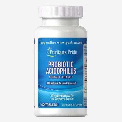 Puritan's Pride Probiotic Acidophilus 100 таб 02610 фото