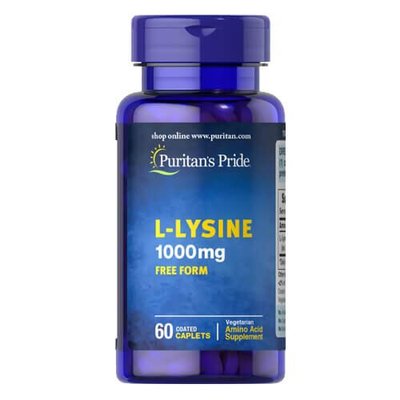 Puritan's Pride L-Lysine 1000 mg 60 табл 06011 фото