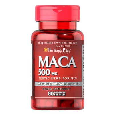 Puritan's Pride Maca 500 mg Exotic Herb for Men 60 капс 39102 фото
