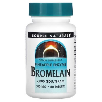 Source Naturals Bromelain 500 mg 60 таблеток SNS-00906 фото
