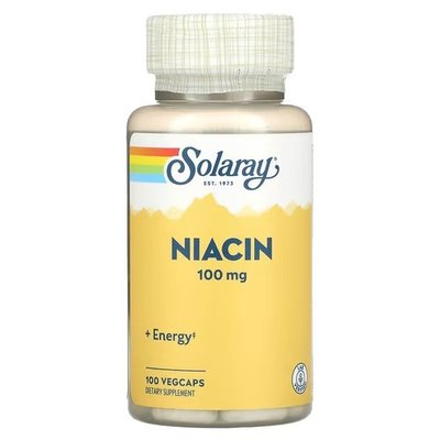 Solaray Niacin 100 mg 100 капсул SOR-04359 фото