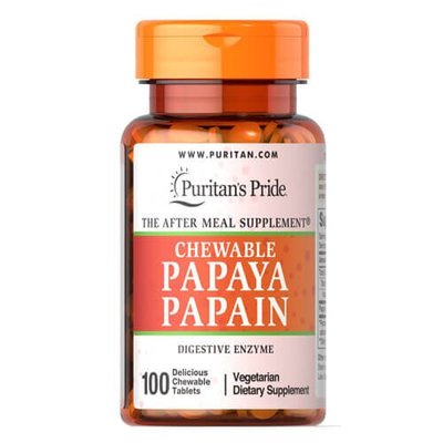 Puritan's Pride Papaya Papain 100 жувальних таблеток 1016 фото