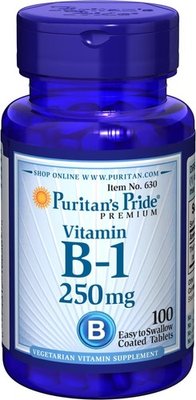 Puritan's Pride Vitamin B-1 250 mg 100 таблеток 0630 фото