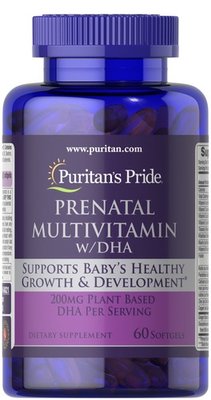 Puritan's Pride Prenatal Multivitamin with DHA 60 капсул 064821 фото