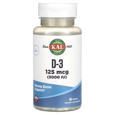 KAL D-3 125 mcg (5,000 IU) 60 таблеток CAL-16283 фото