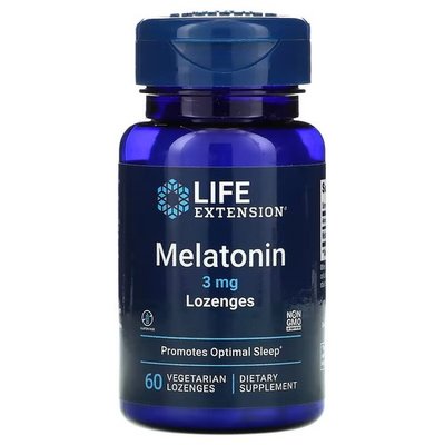 Life Extension Melatonin 3 mg 60 вегетаріанських льодяників LEX-33206 фото