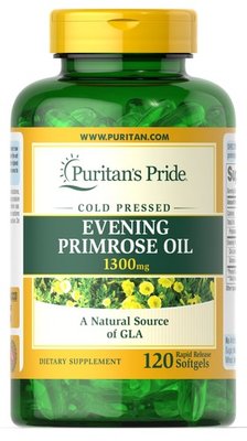 Puritan's Pride Evening Primrose Oil 1300 mg with GLA 120 капсул 3233 фото