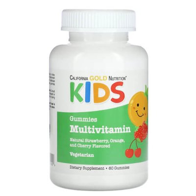 California Gold Nutrition Kid's Multi Vitamin 60 жувальних цукерок 1168 фото