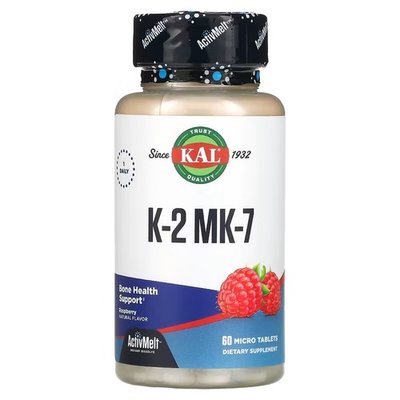 KAL K-2 MK-7 Raspberry 60 Micro Tablets CAL-64684 фото