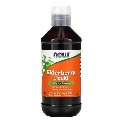 NOW Elderberry Liquid 237 ml 1448 фото