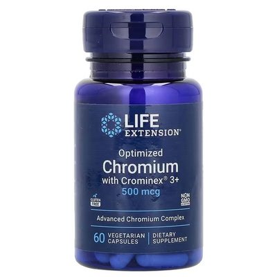 Life Extension Chromium with Crominex 3+ 500 mcg 60 капсул LEX-15046 фото