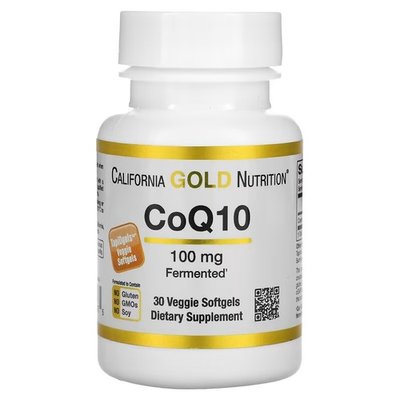 California Gold Nutrition CoQ10 100 mg 30 рослинних капсул CGN-00943 фото