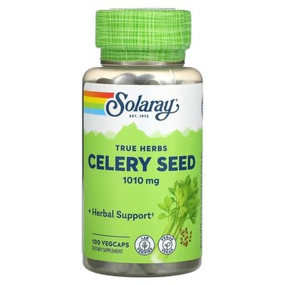 Solaray Celery Seed 1,010 mg 100 рослинних капсул SOR-01154 фото