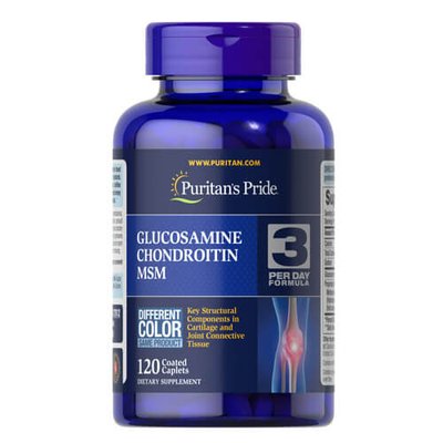 Puritan’s Pride Glucosamine Chondroitin MSM Double Strength 120 таб 027812 фото