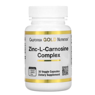 California Gold Nutrition Zinc-L-Carnosine 30 капсул 1863 фото