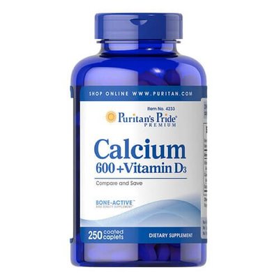 Puritan's Pride Calcium + Vitamin D3 250 табл 1193 фото