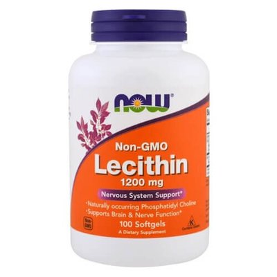 NOW Soy Lecithin 1,200 mg 100 рідких капсул 1173 фото