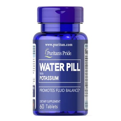 Puritan's Pride Water Pill with Potassium 60 таб. 44613 фото