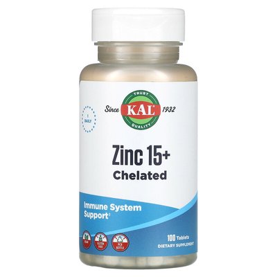 KAL Zinc 15+ Chelated 100 таблеток CAL-96123 фото