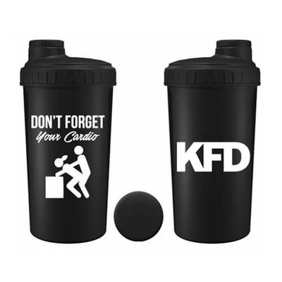 KFD Shaker Don`T Forget Your Cardio 600 ml, Черный, Чорний 318 фото
