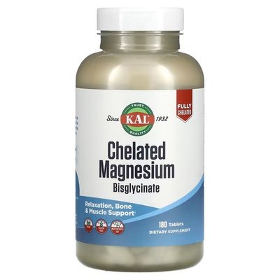KAL Chelated Magnesium Bisglycinate 180 таблеток CAL-58646 фото