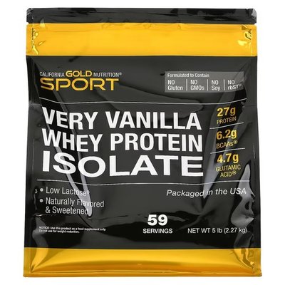California Gold Nutrition Whey Protein Isolate 2270 g, Шоколад CGN-01203 фото