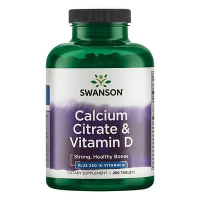Swanson Calcium Citrate & Vitamin D 250 табл 1127 фото
