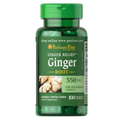 Puritan's Pride Ginger Root 550 mg 100 капс 758 фото