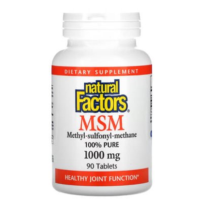 Natural Factors MSM 1000 mg 90 caps 01622 фото