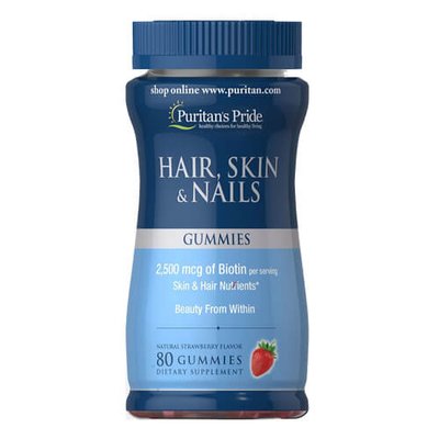 Puritan's Pride Hair Skin Nails 80 gummies 54948 фото