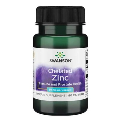 Swanson Zinc Chelate 30 mg 90 капс 1178 фото