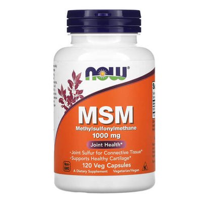 NOW MSM 1000 mg 120 капс 01477 фото