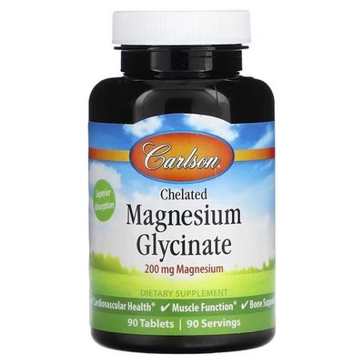 Carlson Chelated Magnesium Glycinate 200 mg 90 таблеток CAR-05611 фото