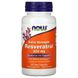 NOW Resveratrol 350 mg 60 рослинних капсул 2084 фото 1