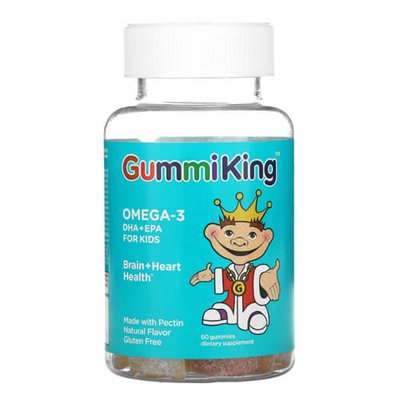 GummiKing Omega-3 60 жувальних цукерок GUM-00083 фото