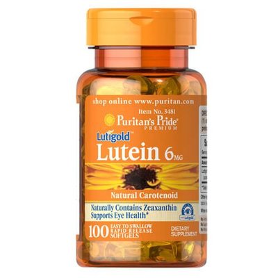 Puritan's Pride Lutein 6 mg with Zeaxanthin 100 капс 03481 фото