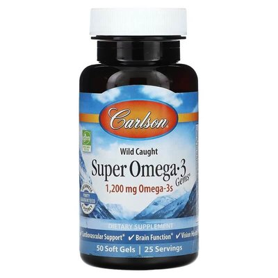 Carlson Super Omega-3 1,200 mg 50 капсул CAR-01520 фото